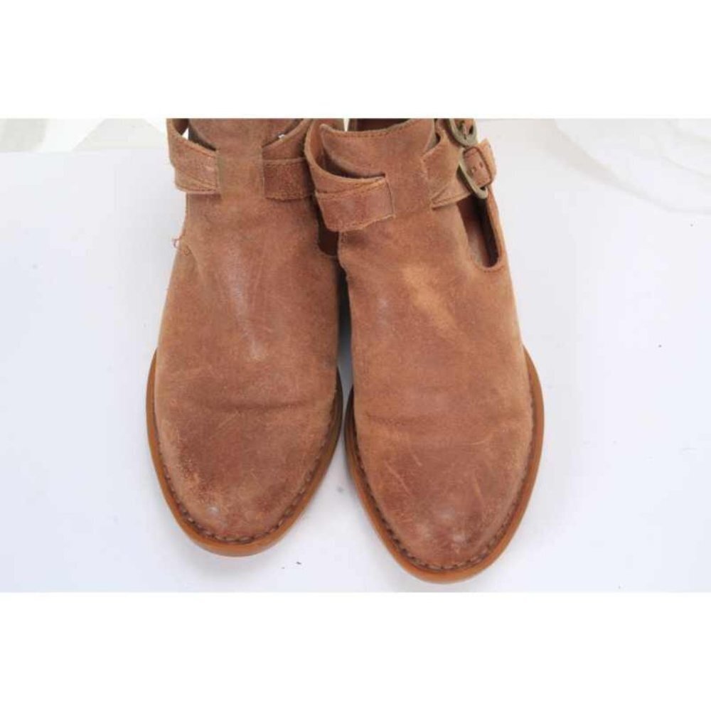 Born Kamilla Boots bootie back zip leather tan women shoes size 7 M - Picture 2 of 13